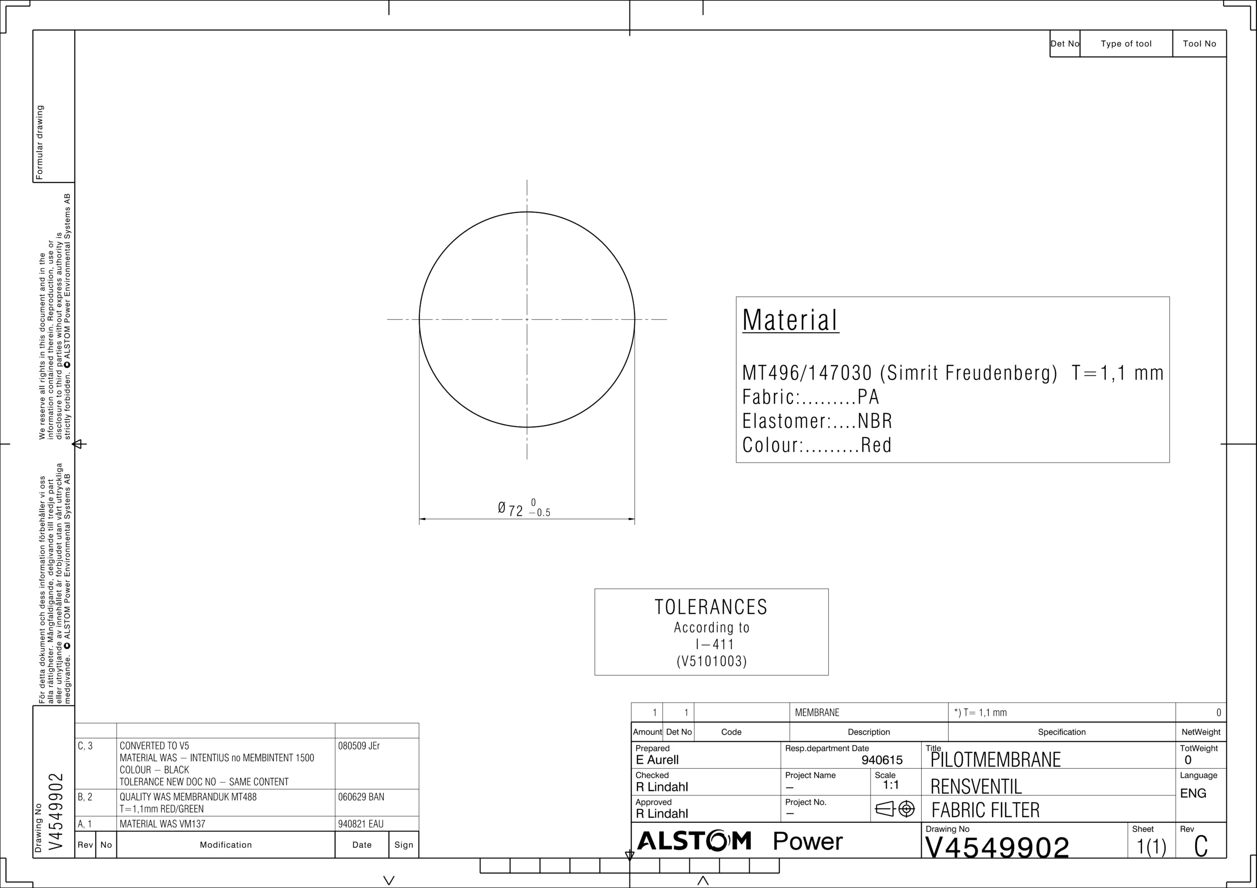 V4549902-0100 membrane 