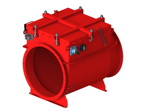 explosion isolation flap valve